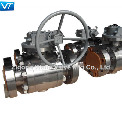 品質  1500LB F316 Stainless Steel Flanged Ball Valve Gearbox Actuator 4 Inch F316 Ball Valve 工場
